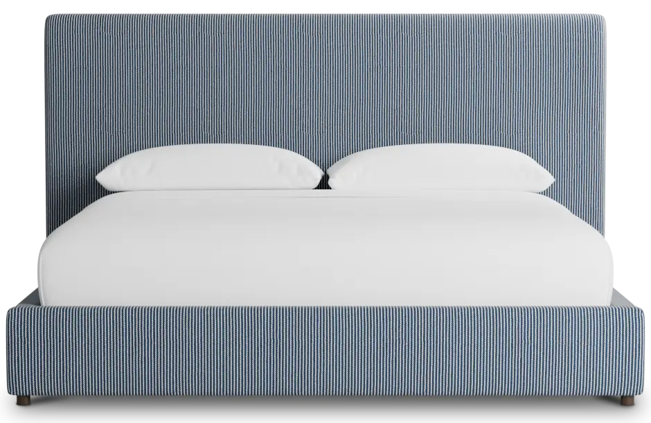 Grayton Lucy Navy 54" Upholstered Platform Bed Grayton Lucy Navy 54" Upholstered Platform Bed