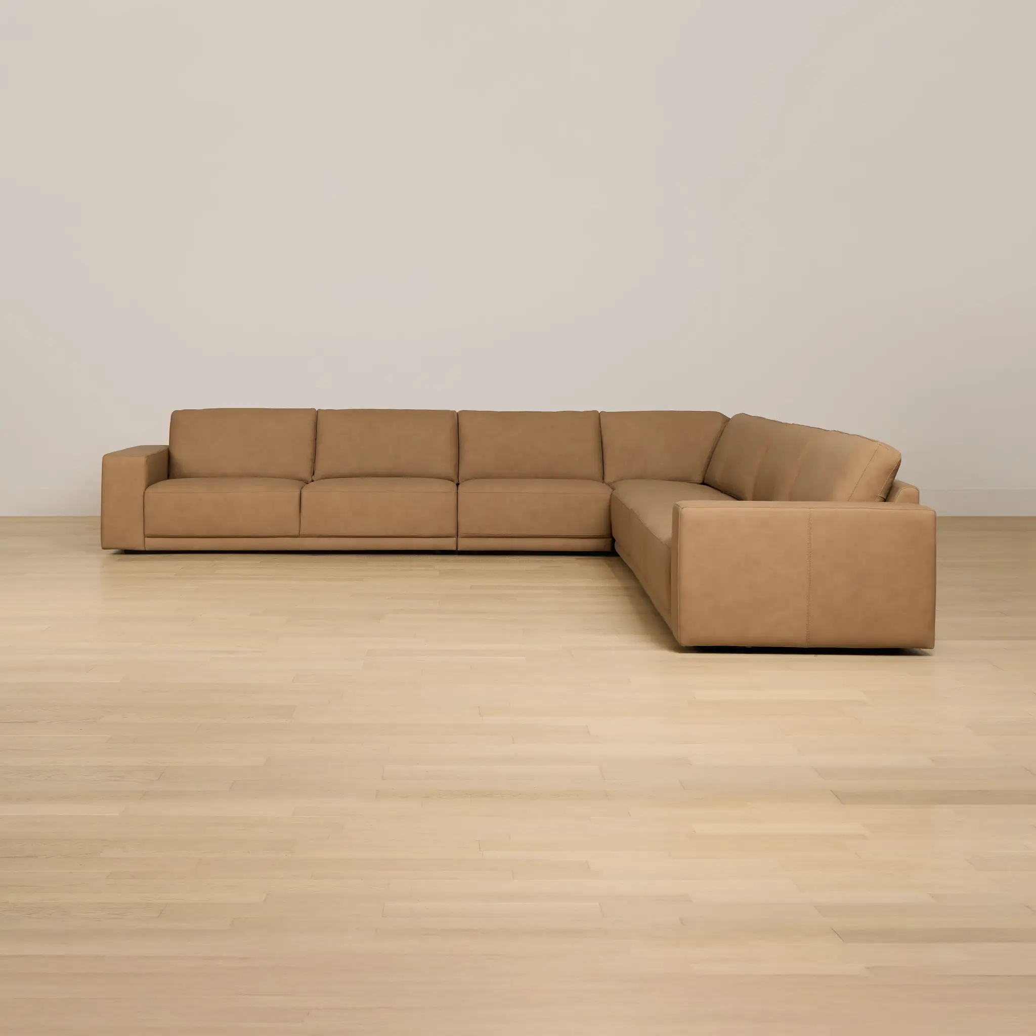 Kellan Light Brown Leather Large Two-arm Sectional Kellan Light Brown Leather Large Two-arm Sectional