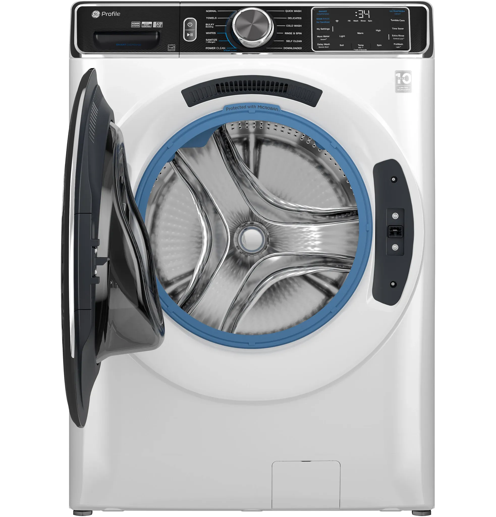 Ge Profile 870 Series White Front Load Washer