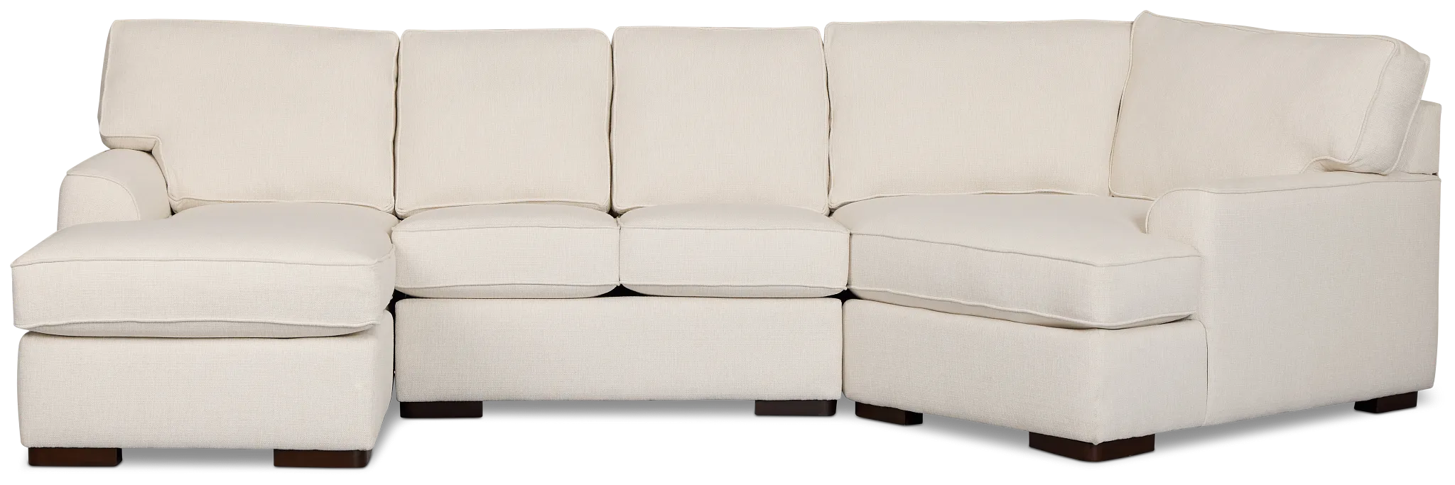 Sinclair Light Beige Fabric Left Chaise Cuddler Sectional