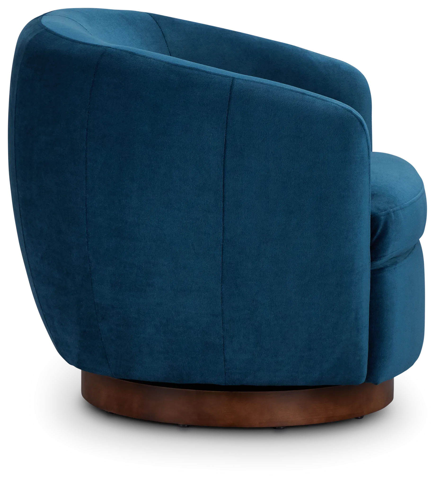 Hazel Dark Blue Velvet Swivel Accent Chair