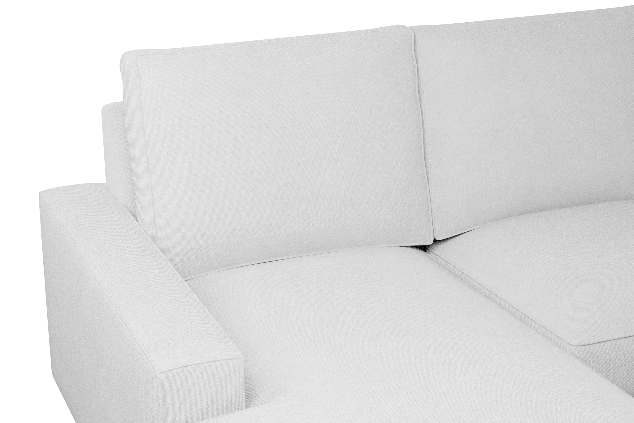 Edgewater Suave White Large Left Chaise Sectional