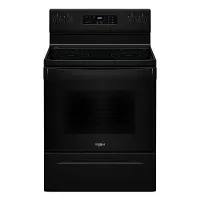 Whirlpool 3030 Series Black Electric Range