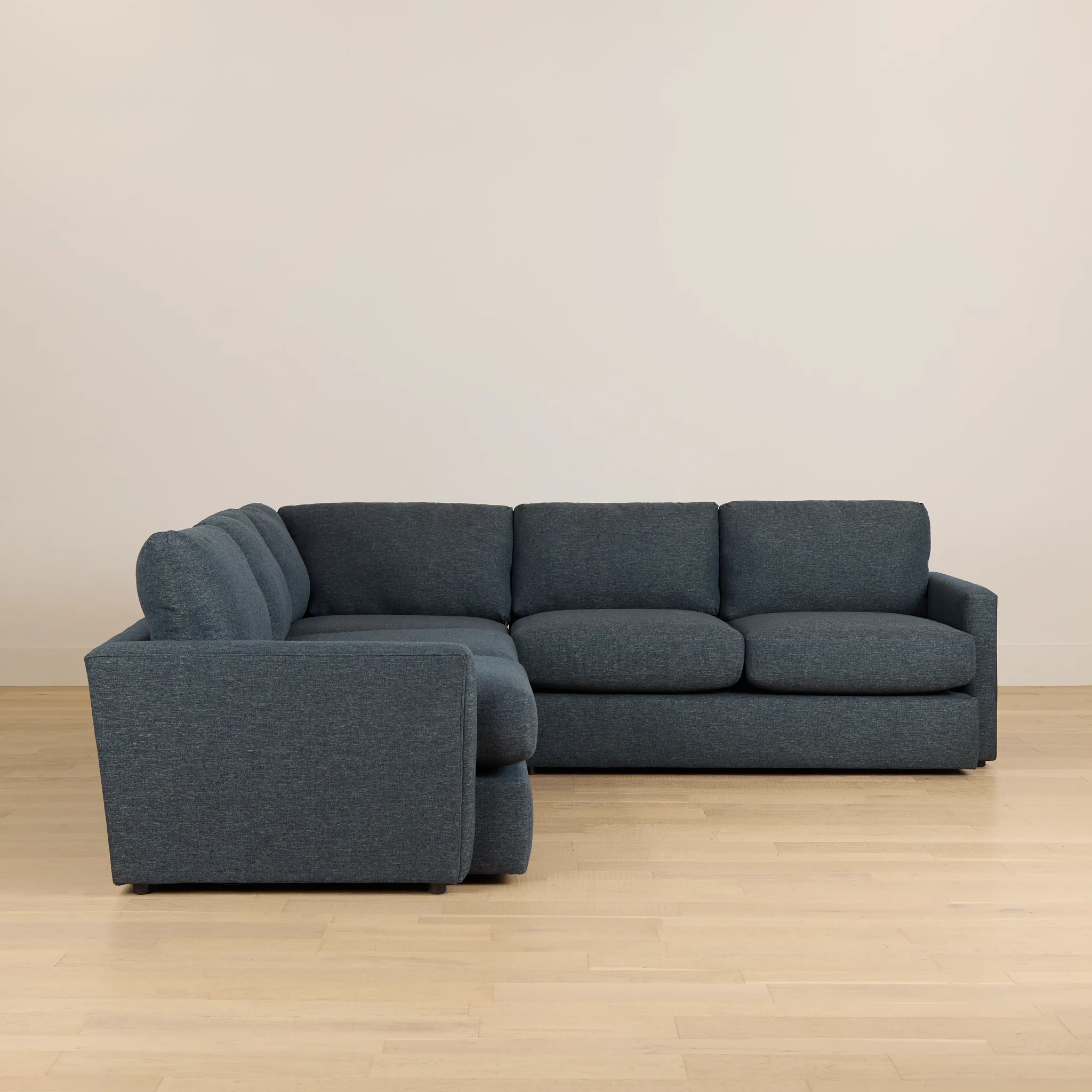 Noah Dark Blue Fabric Small Two-arm Sectional