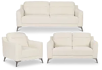 Talia Light Beige Fabric Living Room