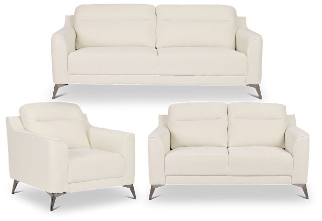 Talia Light Beige Fabric Living Room