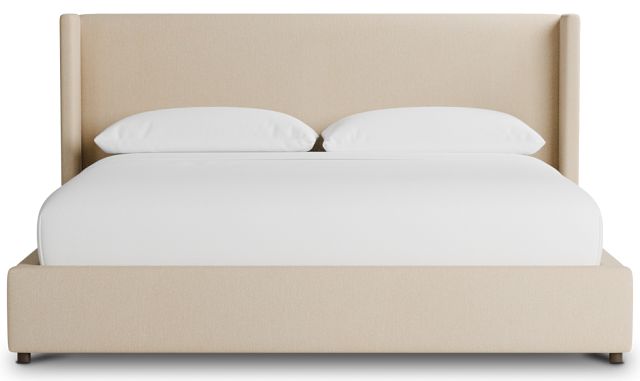 Captiva Peyton Beige 48" Upholstered Shelter Bed