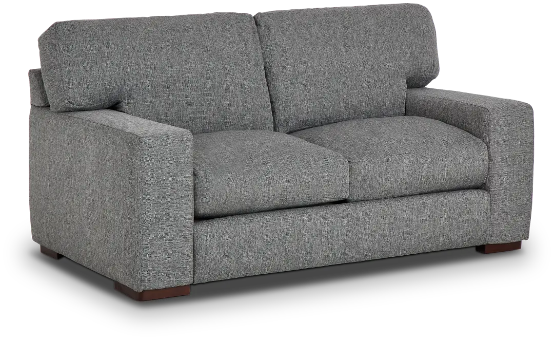 Veronica Dark Gray Down Loveseat Veronica Dark Gray Down Loveseat