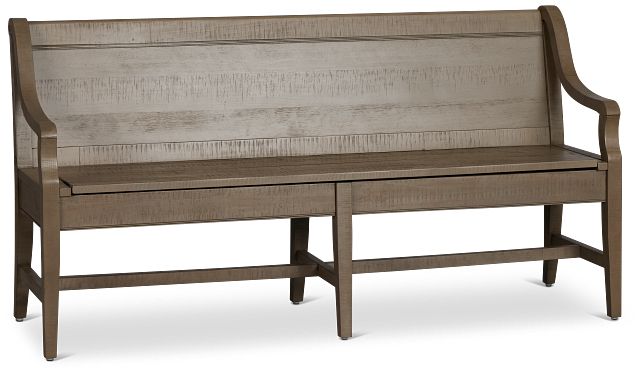 Heron Cove Light Tone Storage Dining Bench