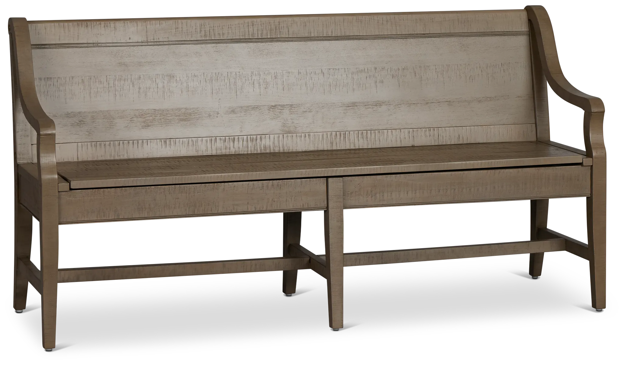 Heron Cove Light Tone Storage Dining Bench