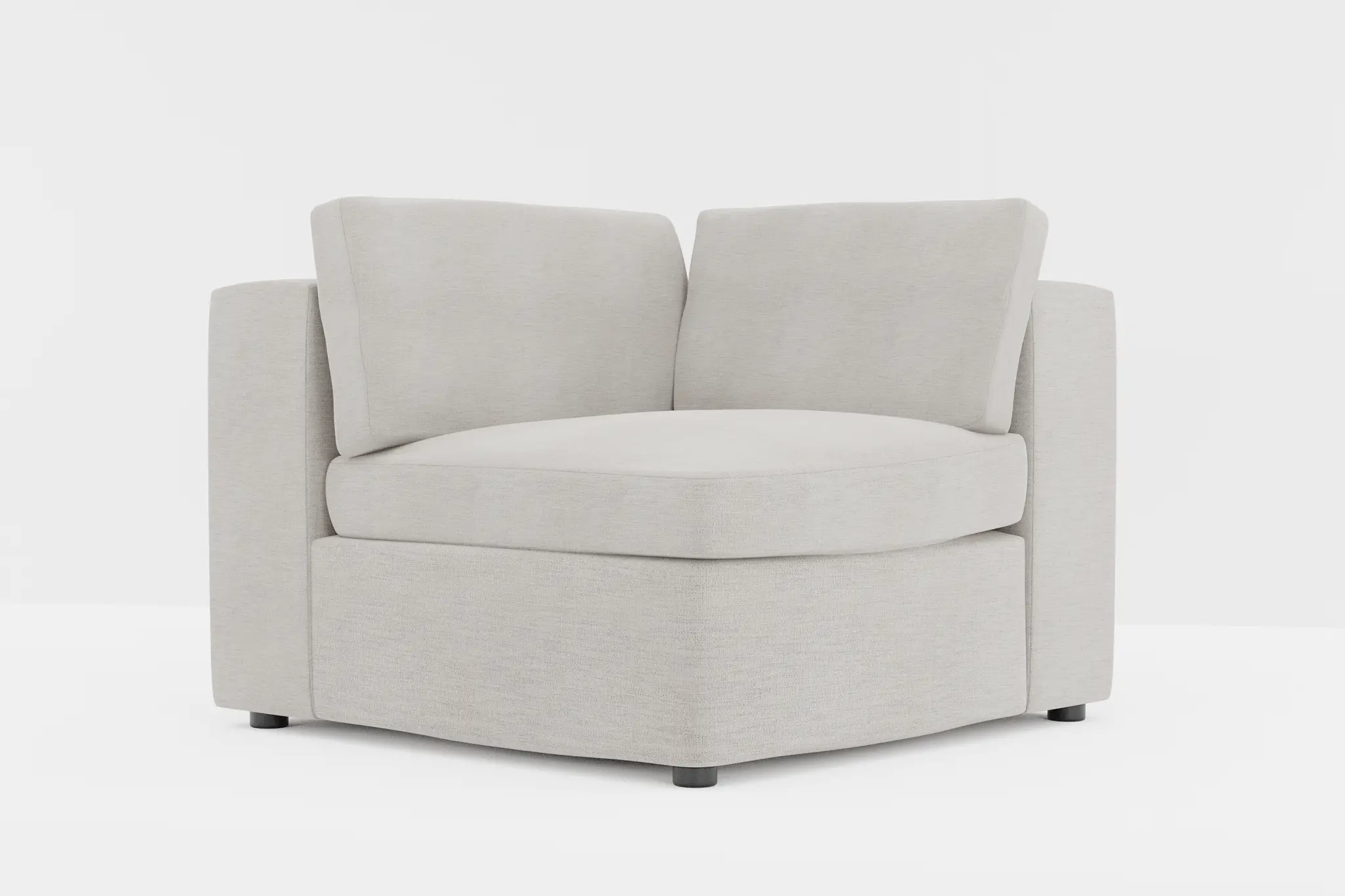 Destin Maguire Pewter Fabric Corner Chair Destin Maguire Pewter Fabric Corner Chair