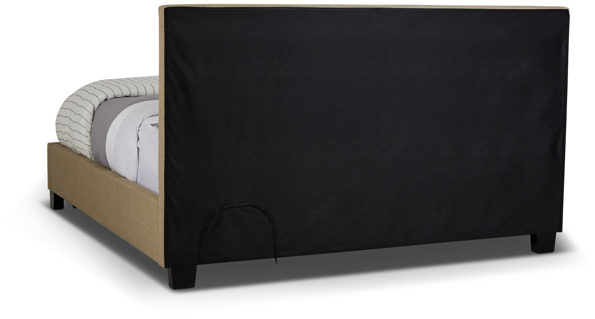 Madden Taupe Uph Platform Storage Bed