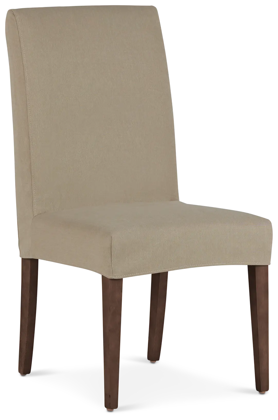 Destination Beige Short Slipcover Chair With Medium-tone Leg Destination Beige Short Slipcover Chair With Medium-tone Leg