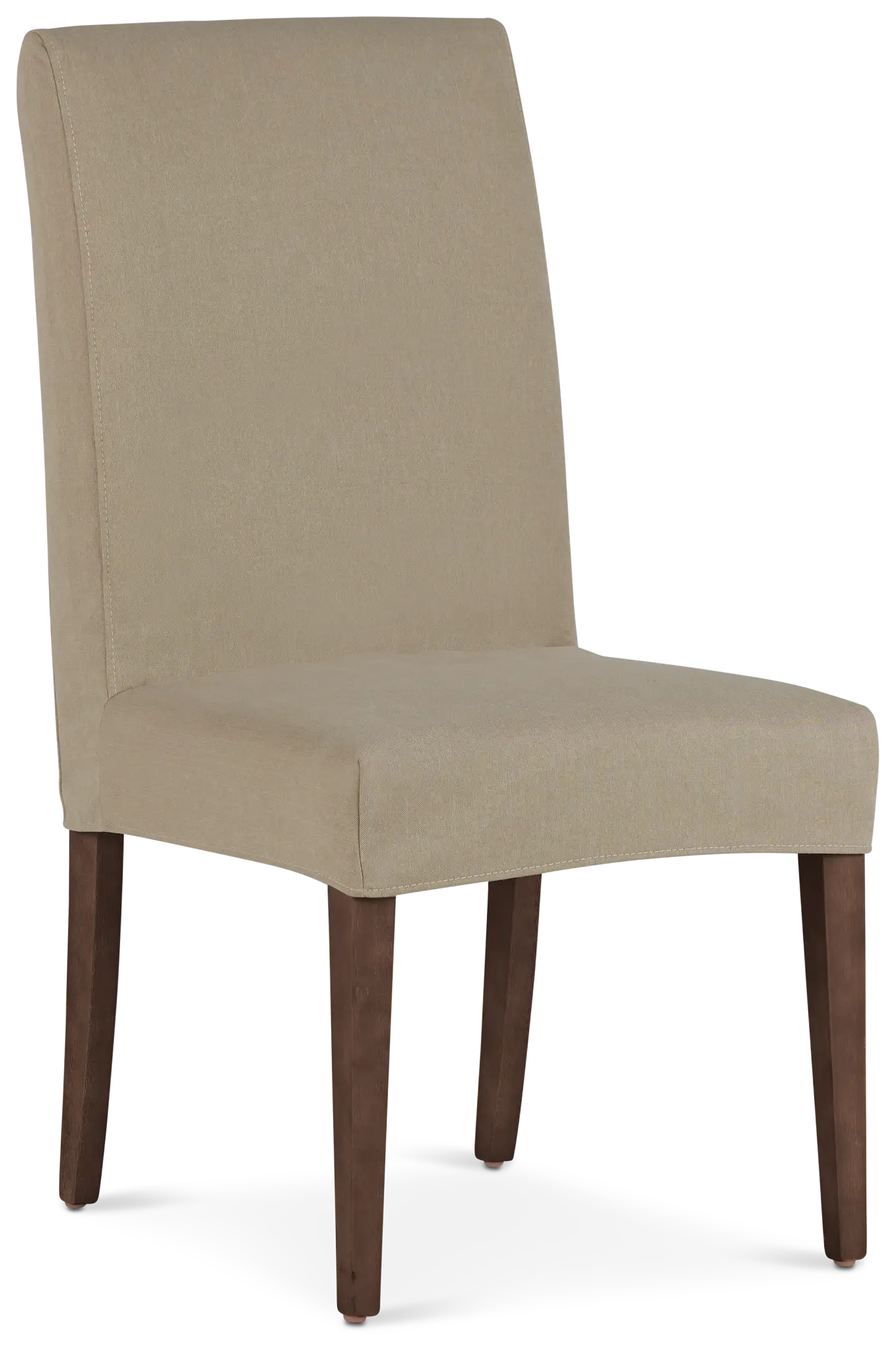 Destination Beige Short Slipcover Chair With Medium-tone Leg Destination Beige Short Slipcover Chair With Medium-tone Leg