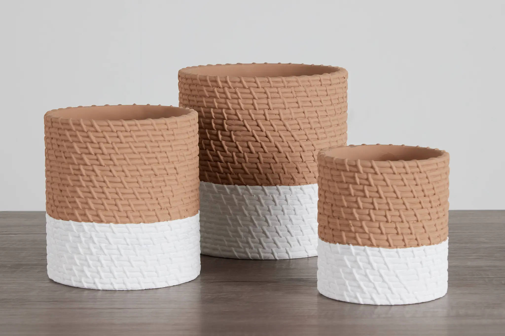 Amos Beige Set Of 3 Planter Amos Beige Set Of 3 Planter