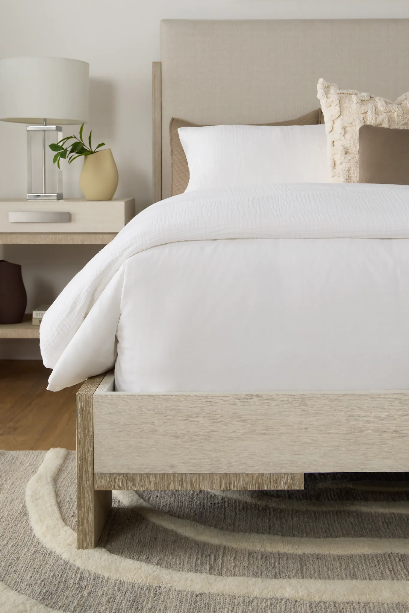 Miramar Light Tone Uph Panel Bed