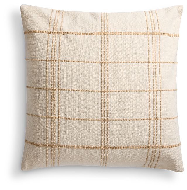 Jeanny Ivory 24" Square Accent Pillow