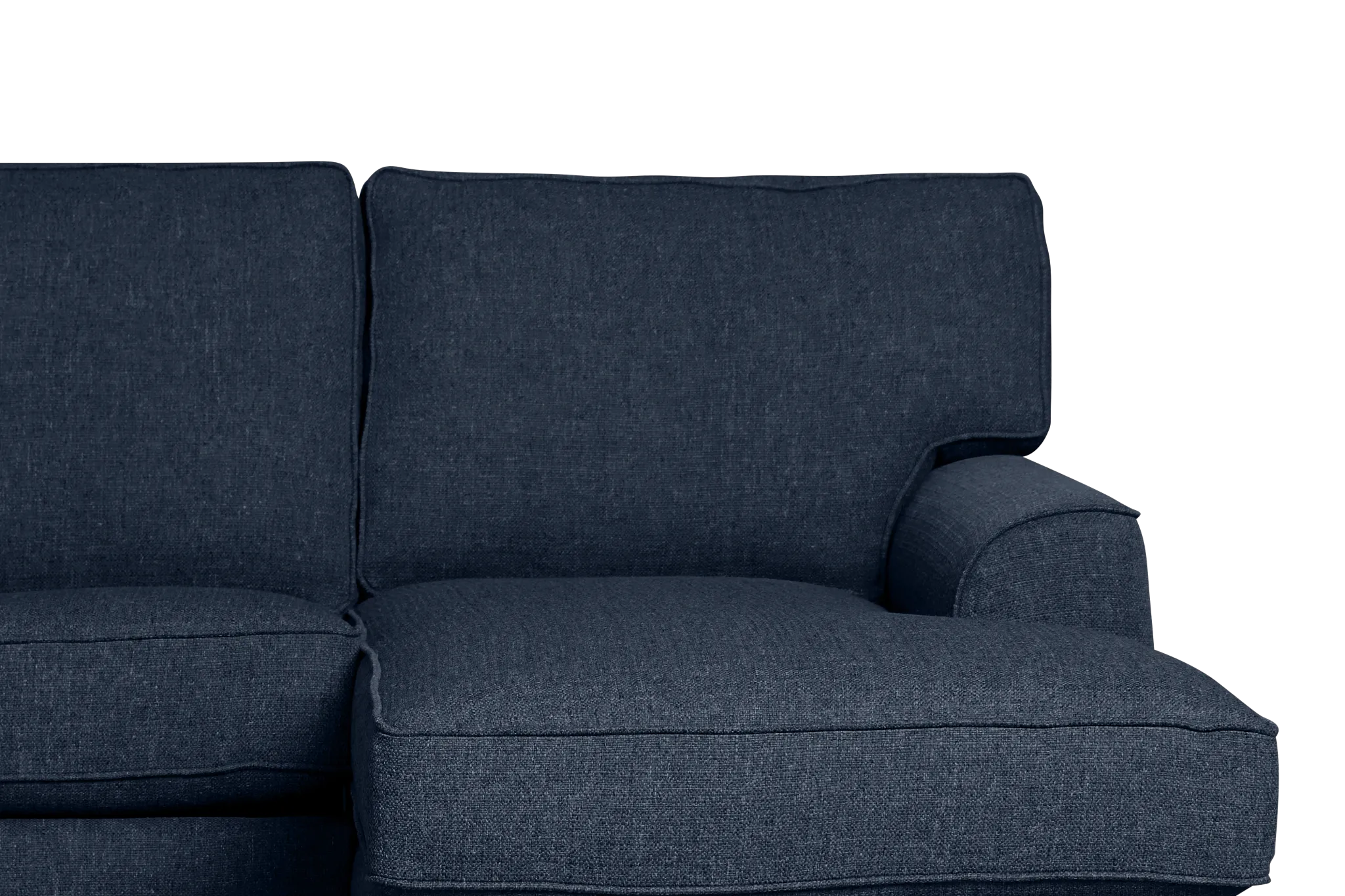 Sinclair Dark Blue Fabric Right Chaise Innerspring Sleeper Sectional
