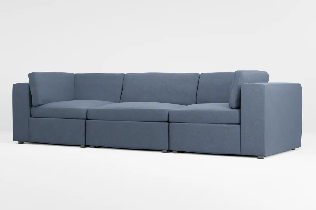 Destin Maguire Blue Fabric 3-piece Modular Sofa Destin Maguire Blue Fabric 3-piece Modular Sofa