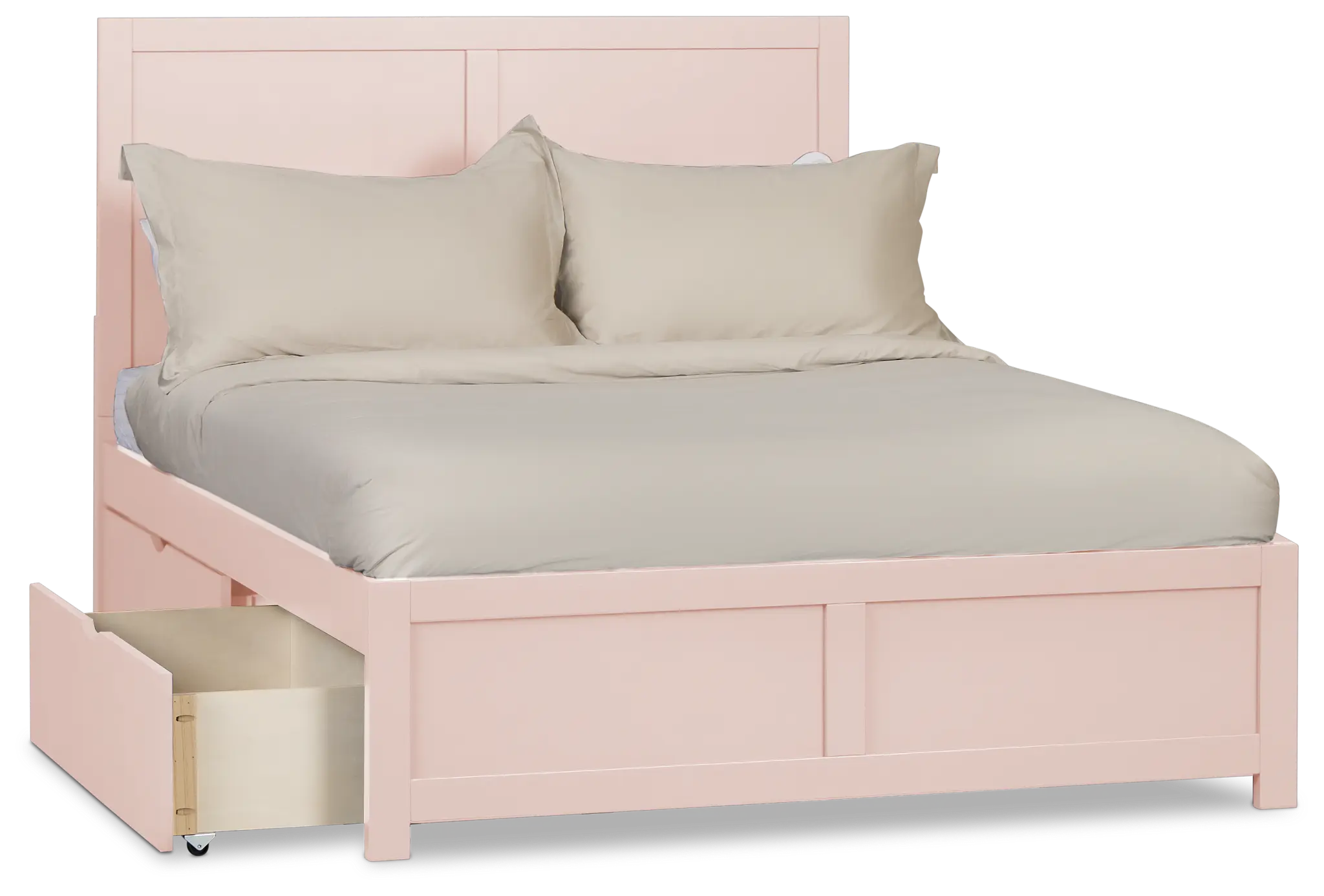 Charleston Pink Panel Bed With 2 Storage Drawers Charleston Pink Panel Bed With 2 Storage Drawers