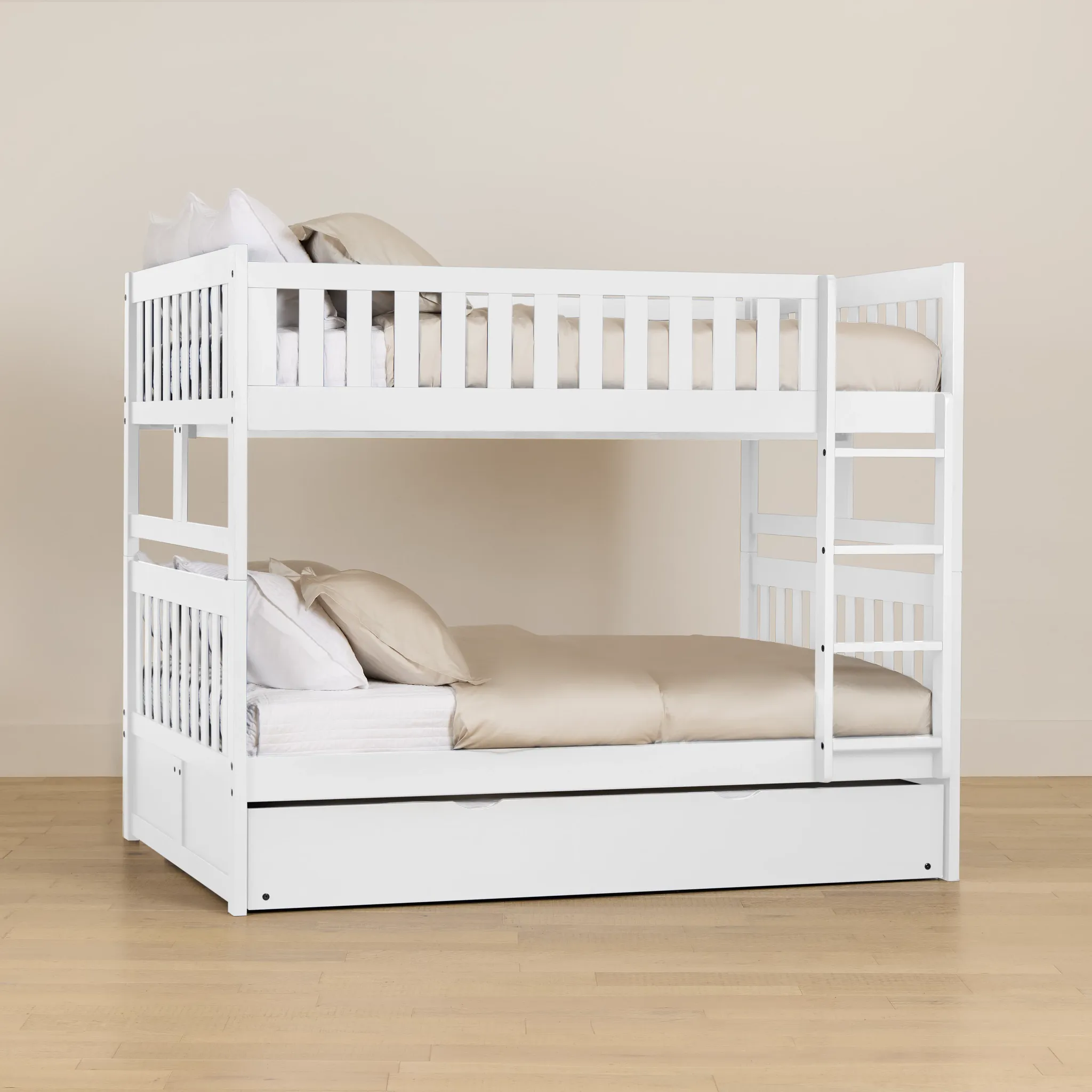 Charleston White Trundle Bunk Bed