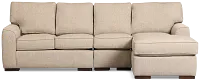 Sinclair Brown Fabric Small Right Chaise Sectional