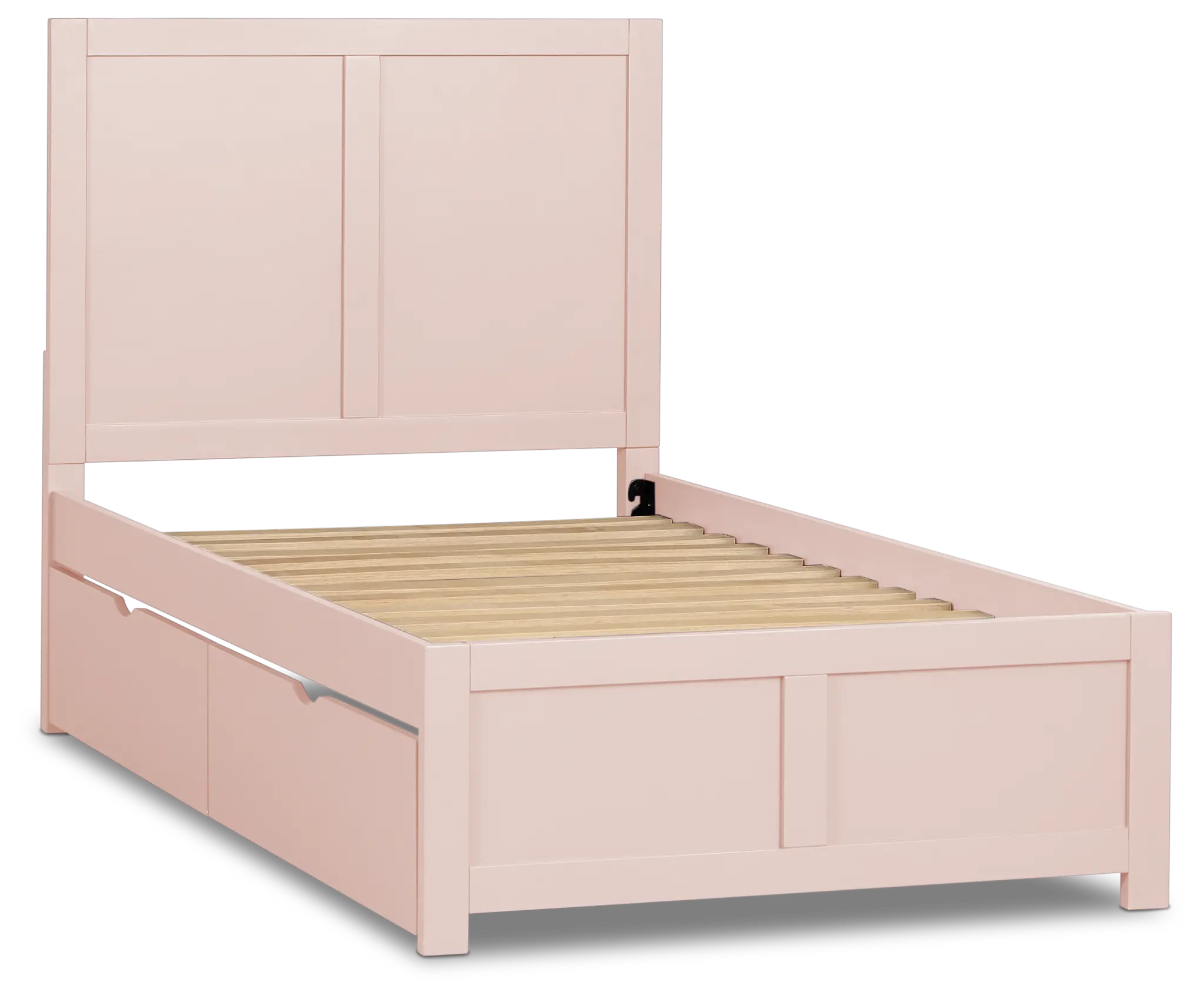 Charleston Pink Panel Bed With 2 Storage Drawers Charleston Pink Panel Bed With 2 Storage Drawers