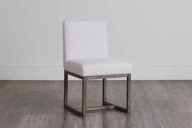 Berlin White Upholstered Side Chair
