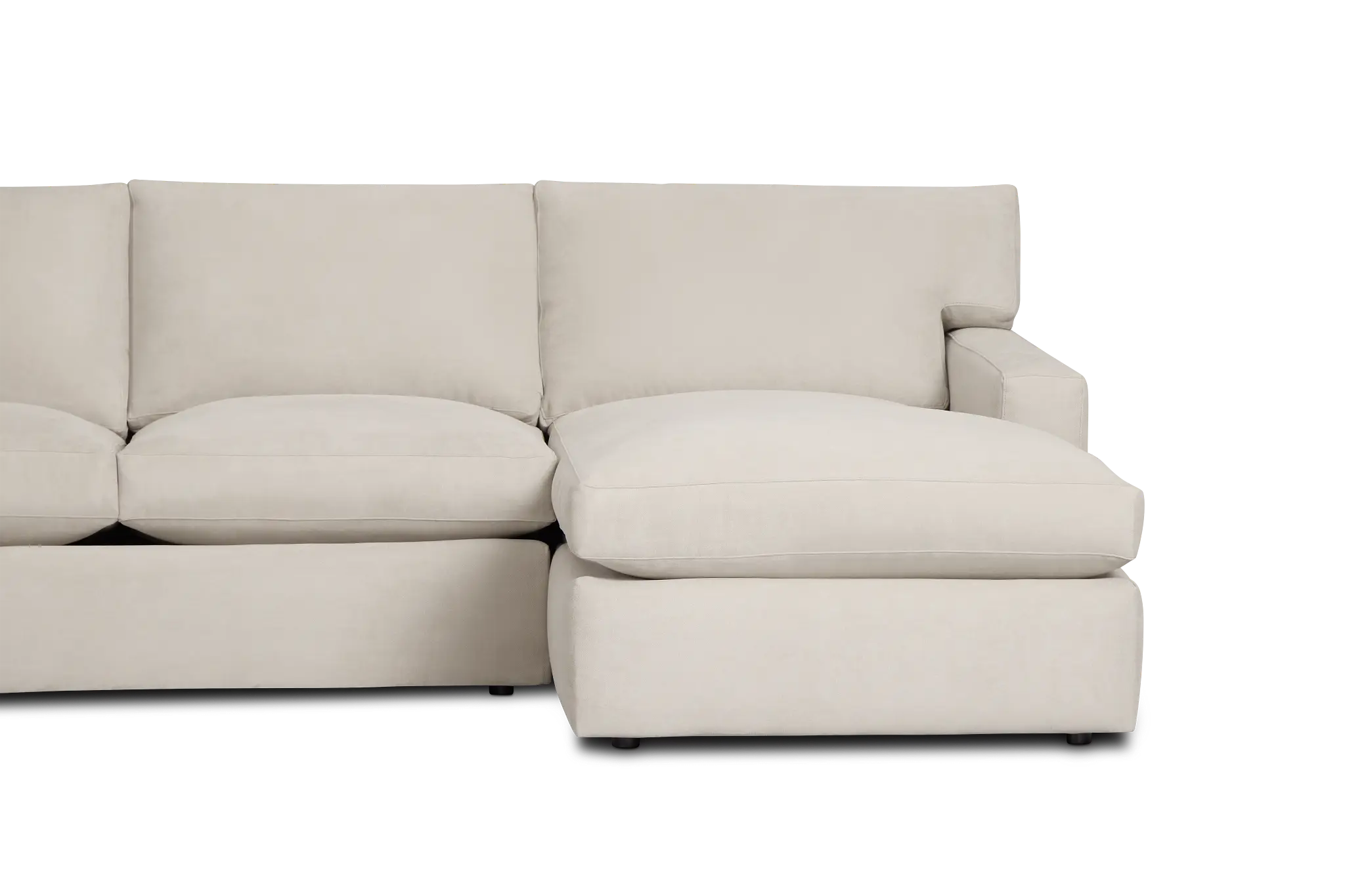 Hudson Gray Fabric Large Right Chaise Wedge Sectional Hudson Gray Fabric Large Right Chaise Wedge Sectional