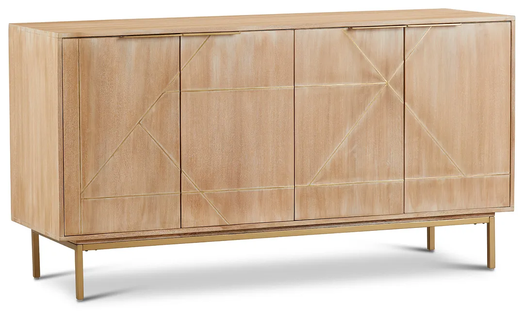 Valley Light Tone Four-door Cabinet