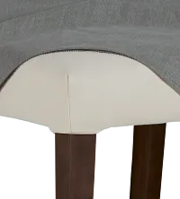 Destination Light Gray Long Slipcover Chair With Dark-tone Leg