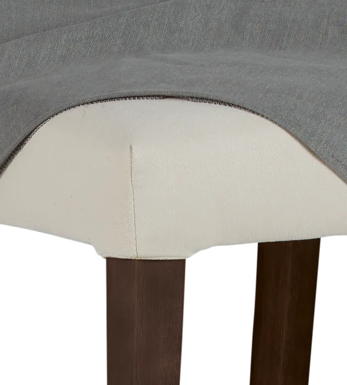 Destination Light Gray Long Slipcover Chair With Dark-tone Leg