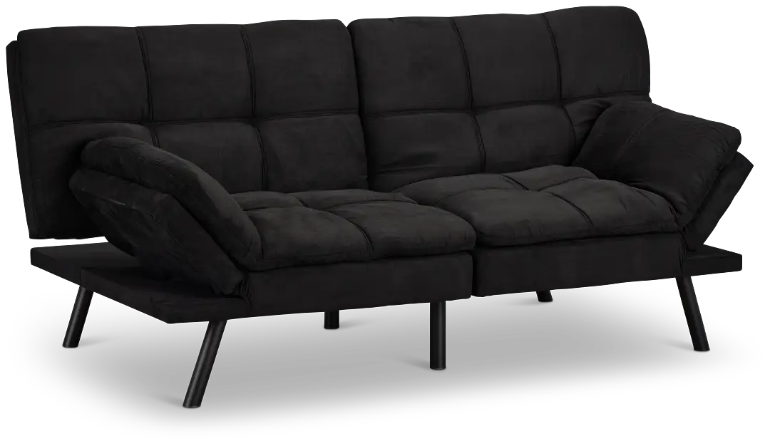 Bowie Black Micro Sofa Futon Bowie Black Micro Sofa Futon