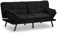 Bowie Black Micro Sofa Futon