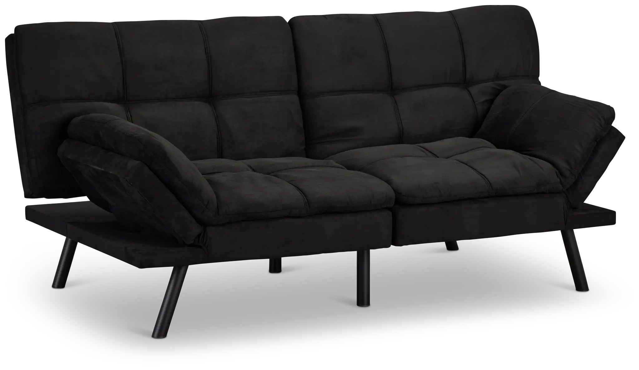 Bowie Black Micro Sofa Futon Bowie Black Micro Sofa Futon