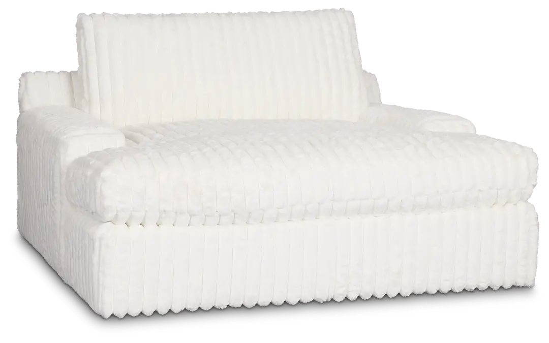 Teddy White Fabric Chaise Teddy White Fabric Chaise