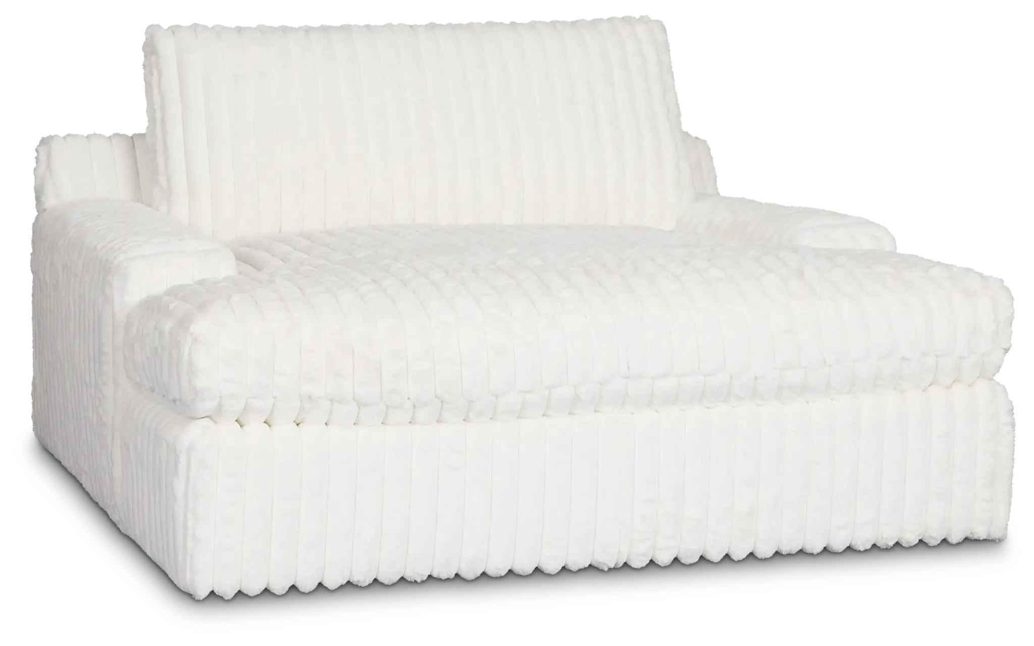 Teddy White Fabric Chaise Teddy White Fabric Chaise