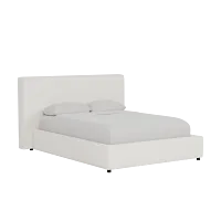 Grayton Gellar White 44" Upholstered Platform Bed