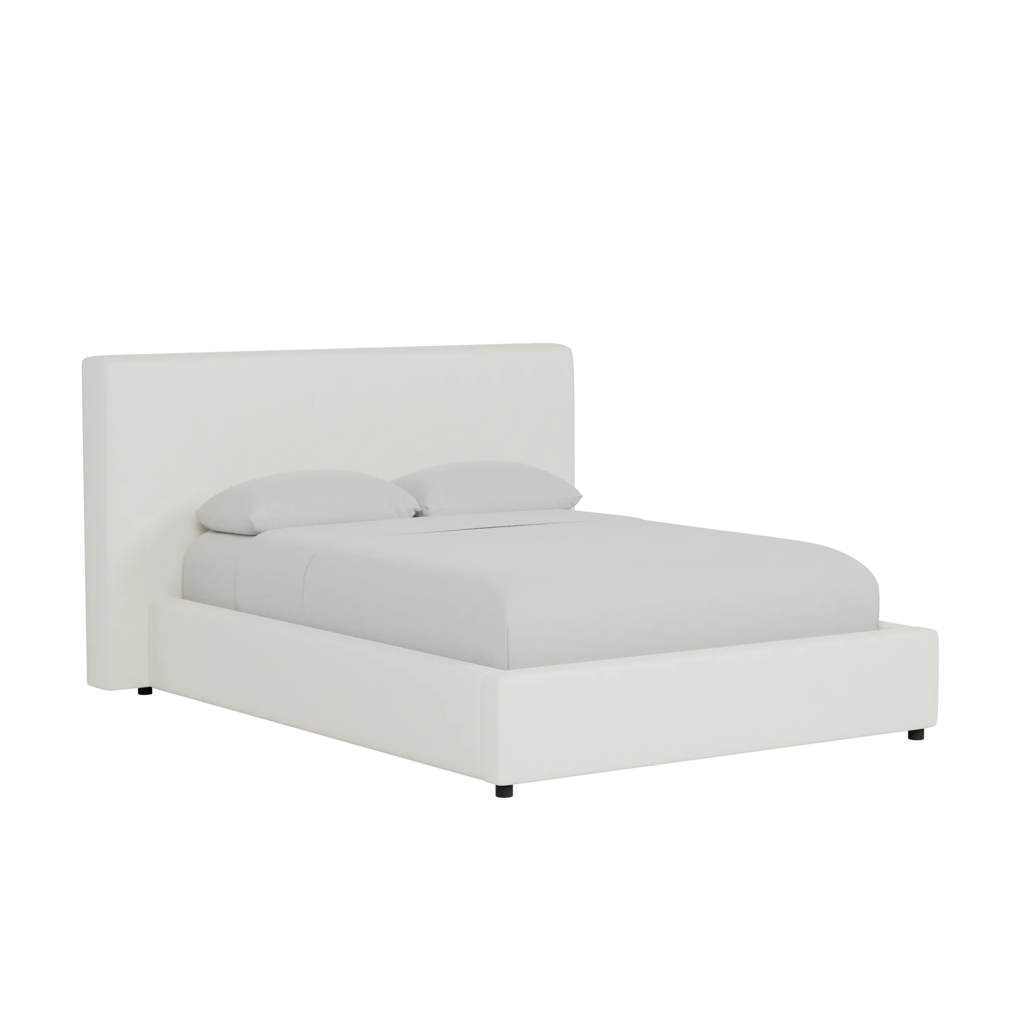 Grayton Gellar White 44" Upholstered Platform Bed