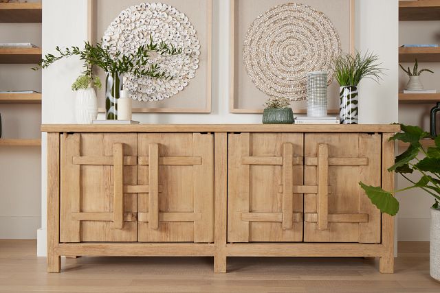 Theo Light Tone Four-door Cabinet