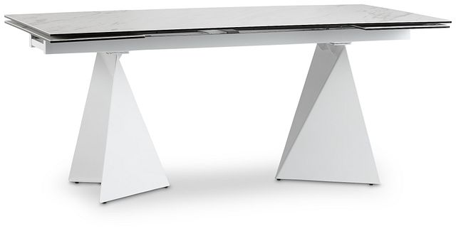 Monaco White Ceramic Rectangular Table