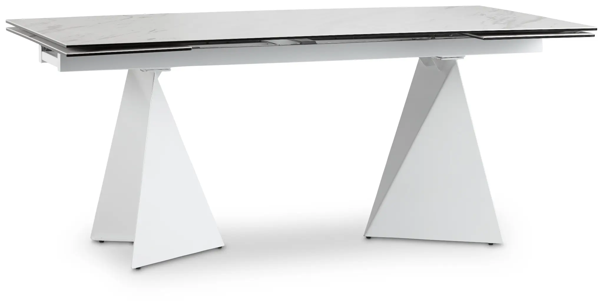 Monaco White Ceramic Rectangular Table Monaco White Ceramic Rectangular Table