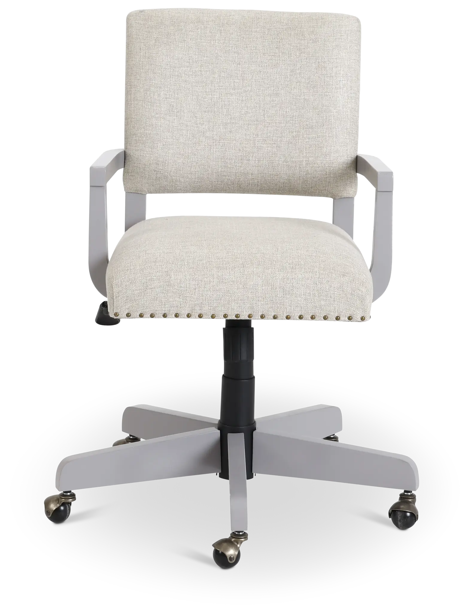 Newport Gray Wood Upholstered Desk Chair Newport Gray Wood Upholstered Desk Chair