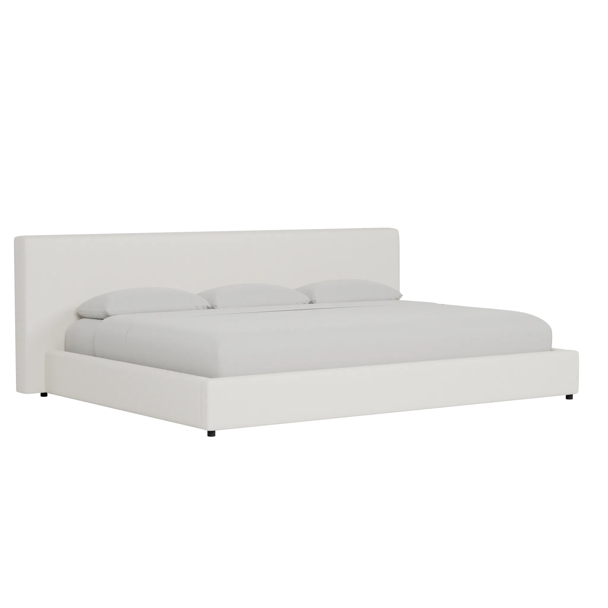 Grayton Gellar White 44" Upholstered Platform Bed