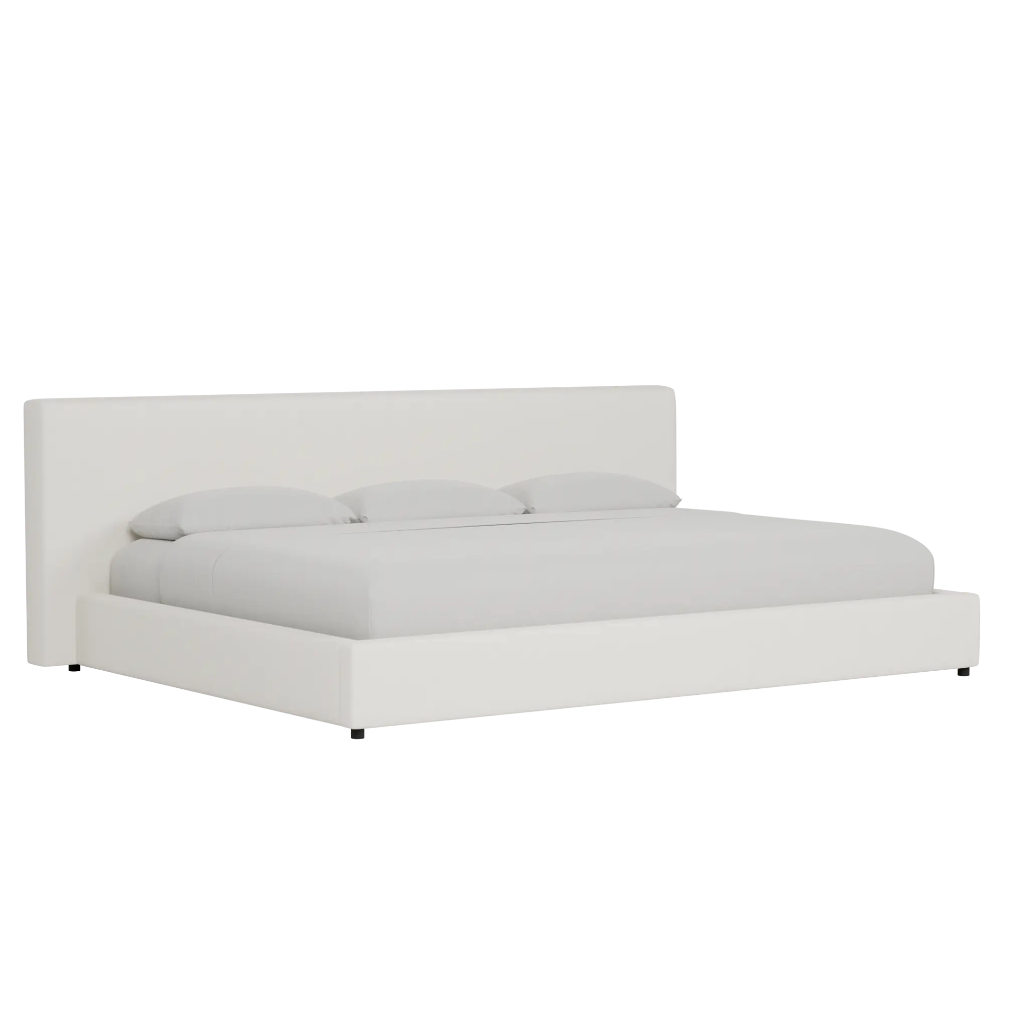 Grayton Gellar White 44" Upholstered Platform Bed Grayton Gellar White 44" Upholstered Platform Bed