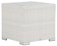 Biscayne White Square End Table