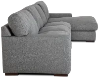 Veronica Dark Gray Down Small Right Chaise Sectional