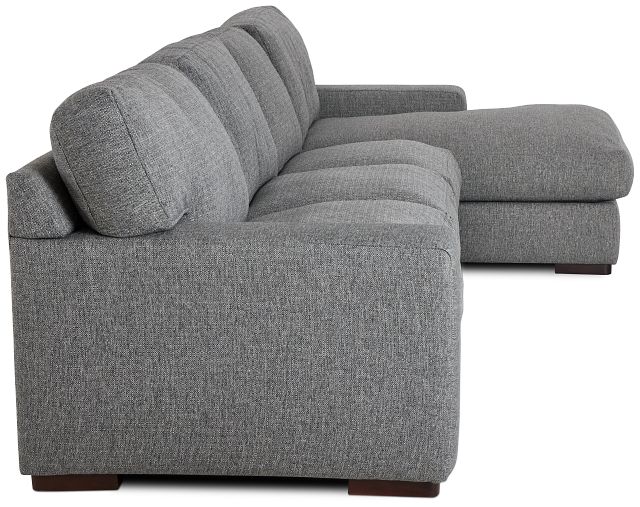 Veronica Dark Gray Down Small Right Chaise Sectional