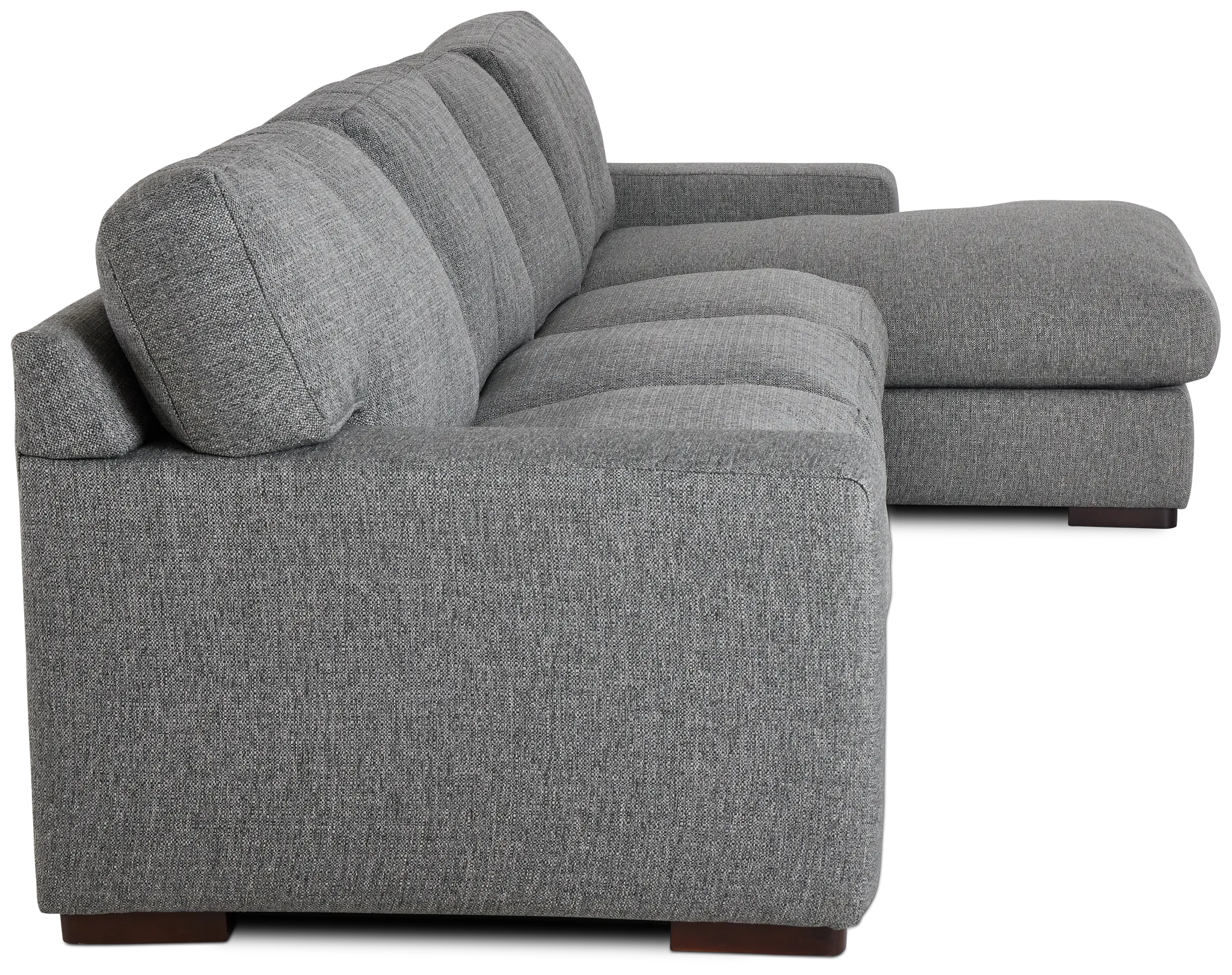 Veronica Dark Gray Down Small Right Chaise Sectional