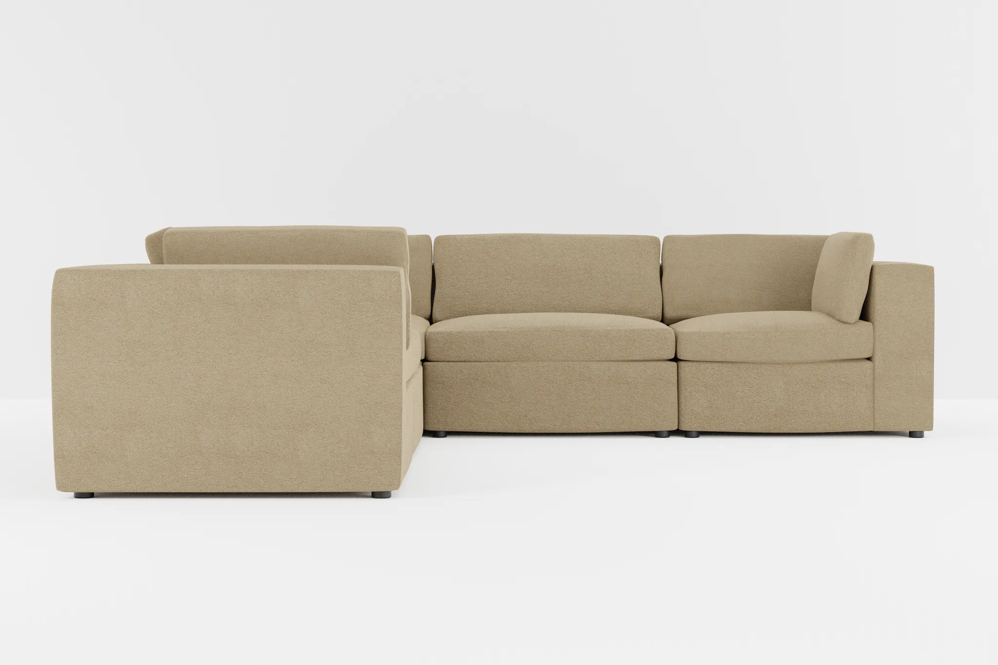 Destin Elite Taupe Fabric 5-piece Modular Sectional